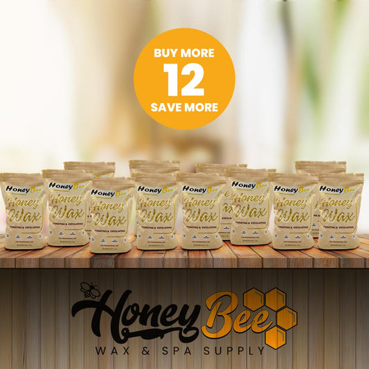 Honeybee  Brazilian Hard Waxing Honey beans hair removal body, all skin and hair types - Pack of 12